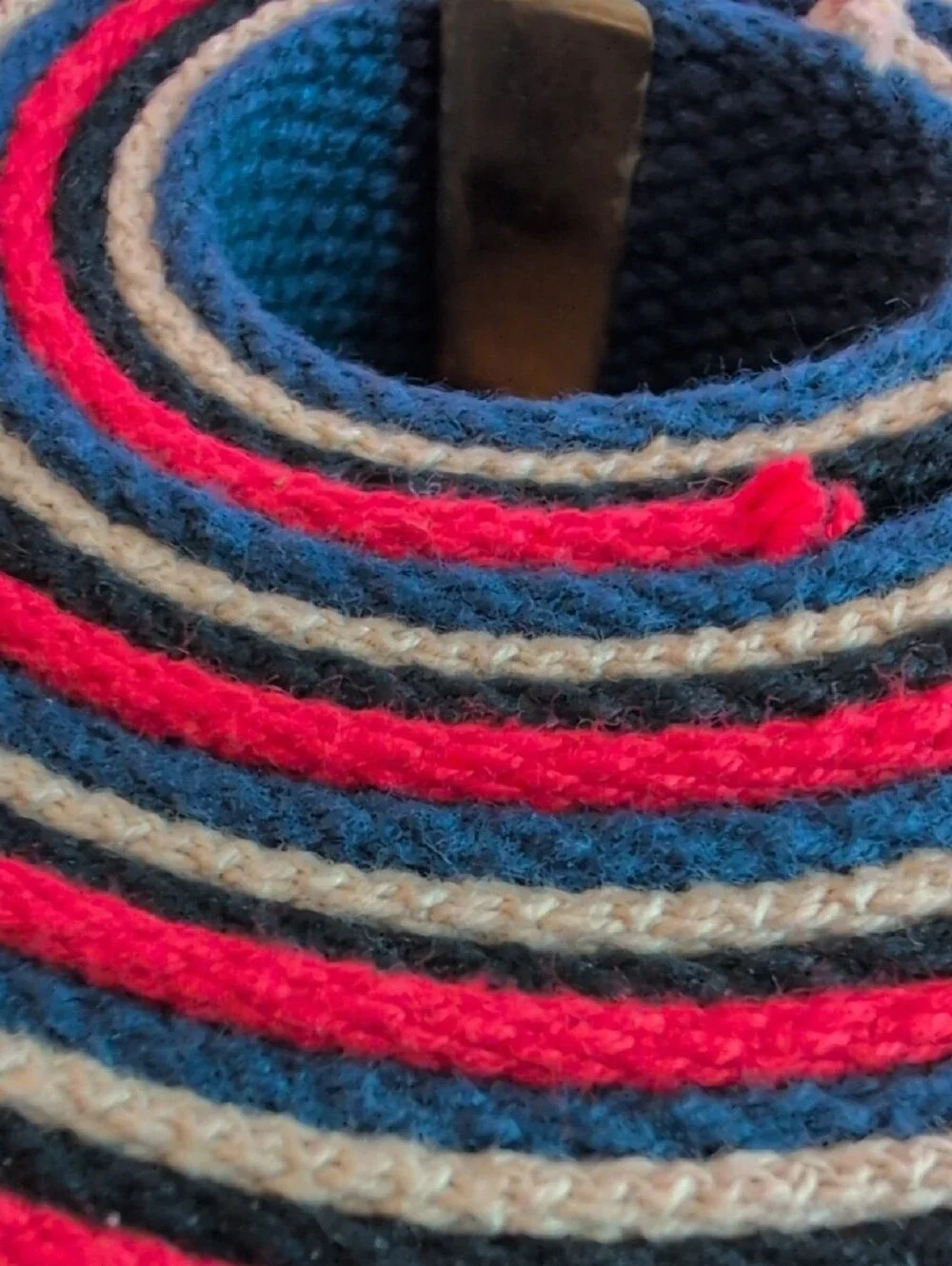 1980's Women's Canvas Adjustable Web Belt Set - Blue, Red, Black, Tan